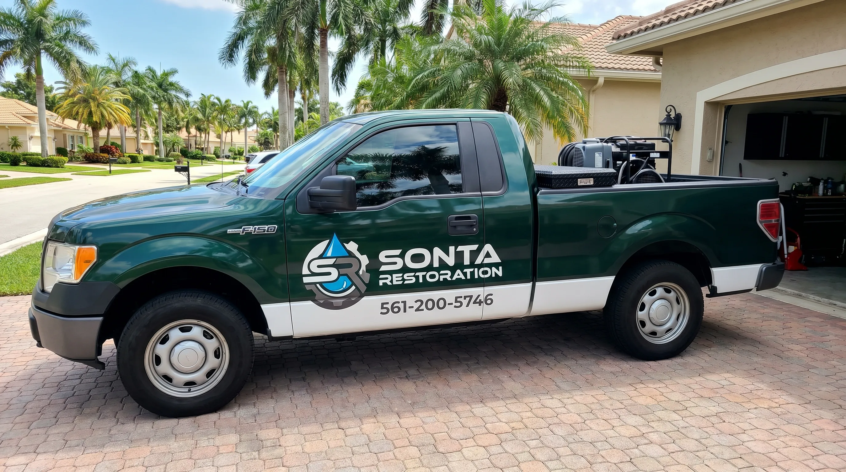 Damage restoration team at work in Boca Raton, FL